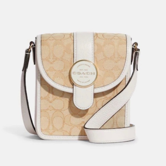 New Coach North/South Lonnie Crossbody In Signature Jacquard - Picture 3 of 8
